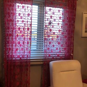 Fuscia panel curtains